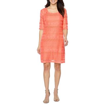 Rabbit Rabbit Rabbit Design 3/4 Sleeve Lace Sheath Dress