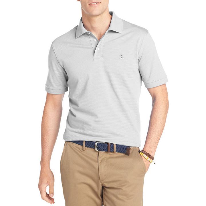 Izod Short-sleeve Solid Jacquard Polo