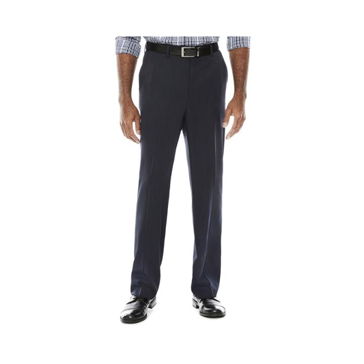 Savane Micro Melange Flat Front Pants - Classic