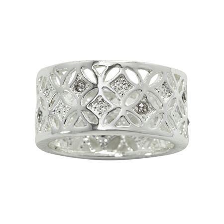 City X City Clear Crystal Filigree Silver-tone Ring
