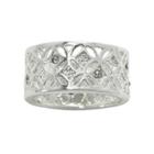 City X City Clear Crystal Filigree Silver-tone Ring