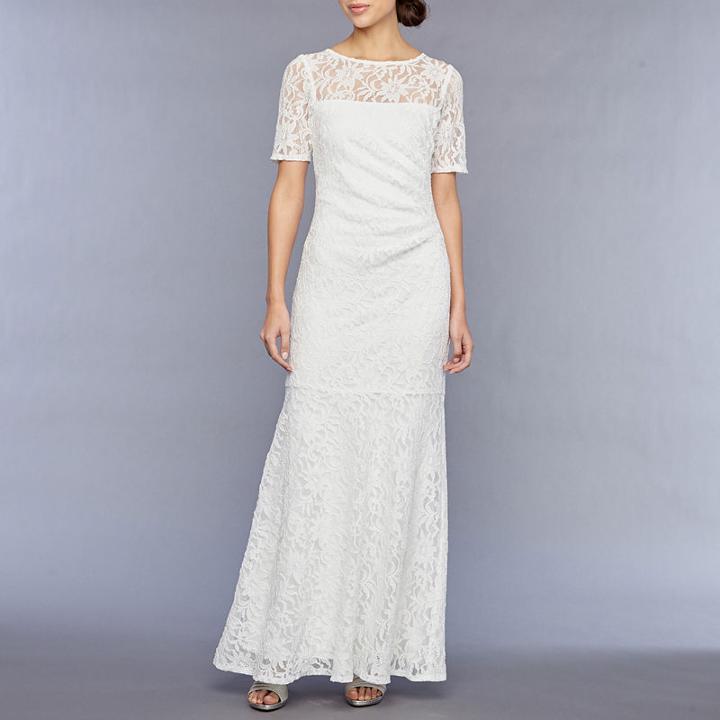 3q Sleeve Lace Gown