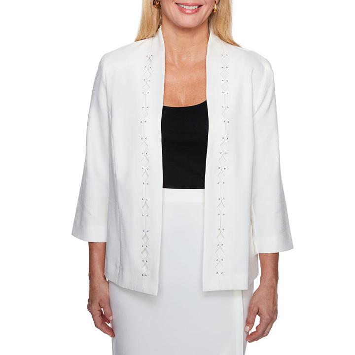 Alfred Dunner Roman Holiday Shirt Jacket-petite