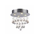 Warehouse Of Tiffany Marks Crystal 4-light Chrome Chandelier