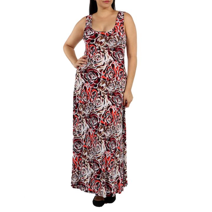 24/7 Comfort Apparel Elegant Afternoons Maxi Dress-plus
