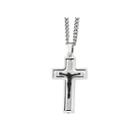 Mens Stainless Steel Black Ion-plated Crucifix Pendant