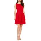 Danny & Nicole Sleeveless Floral Lace Fit & Flare Dress