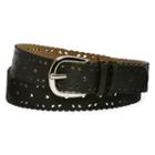 Relic Black Scalloped Perforated Belt