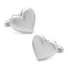 Silver-tone Heart Cuff Links