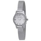 Laura Ashley Womens Silver Tone Strap Watch-la31037ss