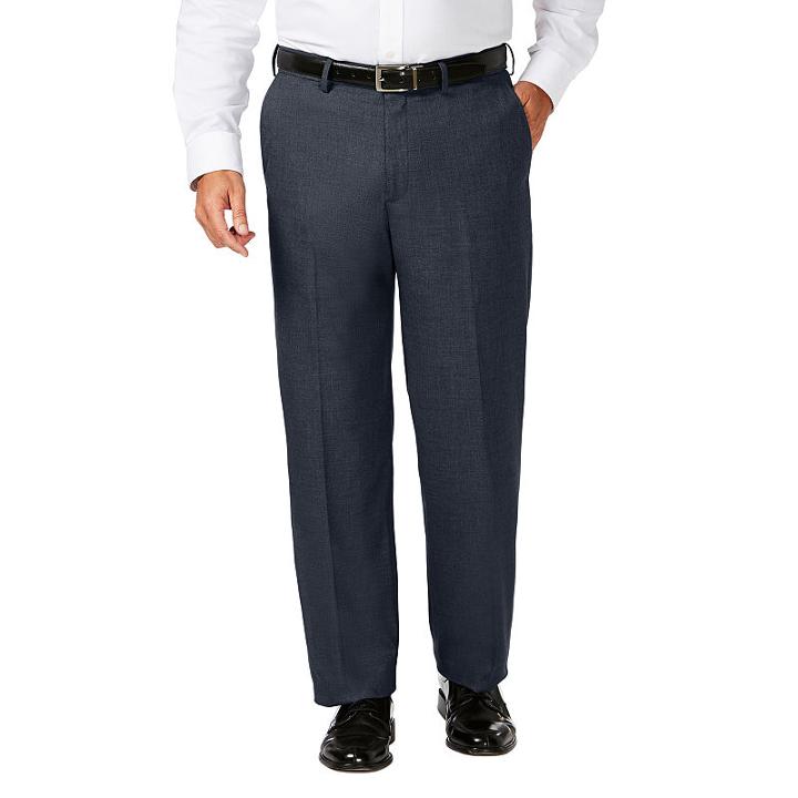 Haggar Jm Haggar Dress Pant Classic Fit Flat Front Pants-big And Tall
