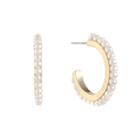 Monet Jewelry White 27.5mm Hoop Earrings