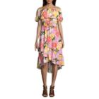 Belle + Sky Short Sleeve Floral Maxi Dress