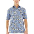 Island Shores&trade; Short-sleeve Printed Cotton Sport Shirt