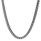 Mens Antiqued Stainless Steel 22 5mm Foxtail Chain