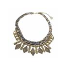 Jardin Womens Brass Collar Necklace