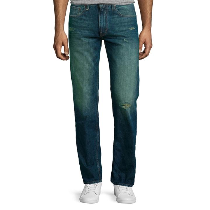 Arizona Slim Straight Destructed Jeans