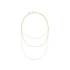 Liz Claiborne Goldtone Three Row Necklace