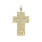 Tesoro&trade; Mens 14k Yellow Gold The Lord's Prayer Cross Pendant
