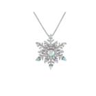 Lab-created Opal & Lab-created White Sapphire Sterling Silver Snowflake Pendant Necklace