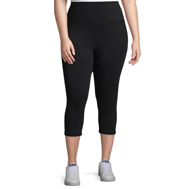 Gaiam Om High Rise Quick Dry Capri Leggings - Plus