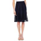 Sag Harbor Pleats And Lace A-line Skirt