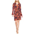 London Style Long Sleeve Wrap Dress