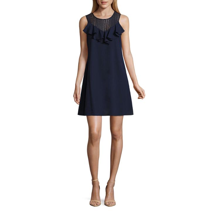 Danny & Nicole Sleeveless Lace A-line Dress-petites