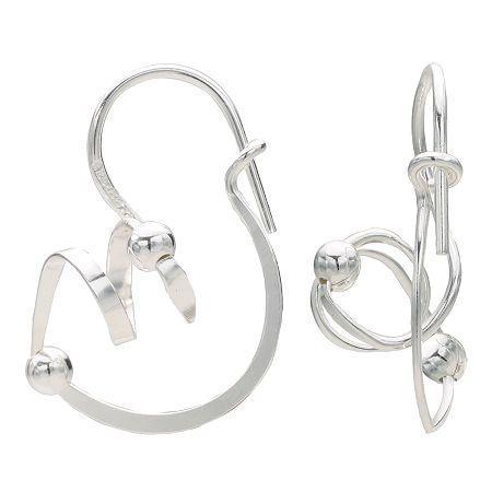 Corkscrew Drop Earrings Sterling Silver