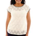 Stylus&trade; Short-sleeve High-low Lace T-shirt - Plus
