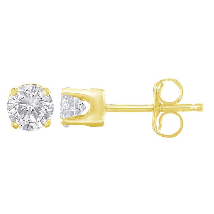 1/3 Ct. T.w. White Diamond 14k Gold 3.5mm Stud Earrings