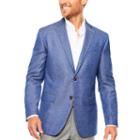 Jf J. Ferrar Blue Chambray Sport Coat- Slim