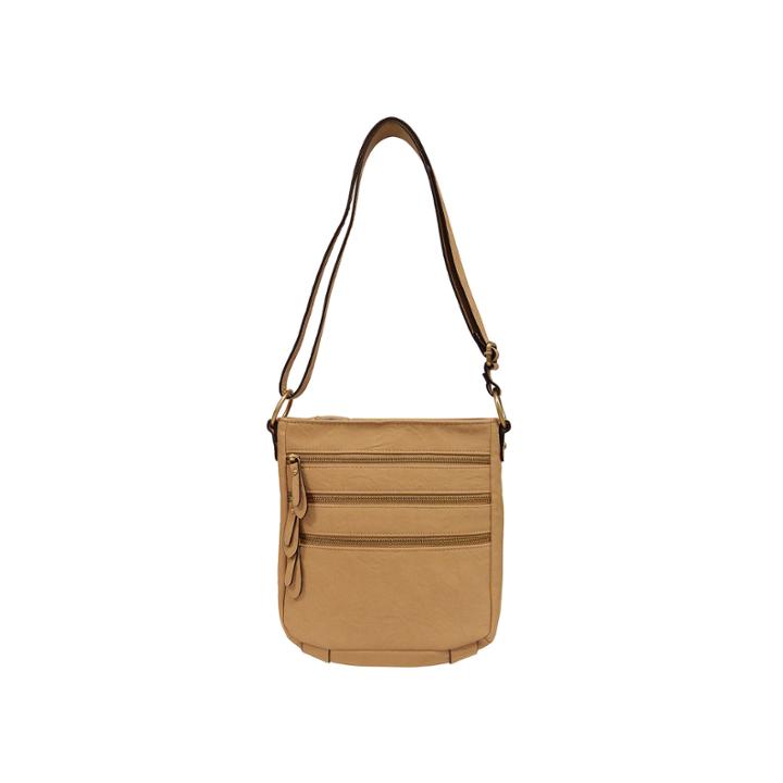 Bueno Veg Swagger Multi-zip Crossbody Bag