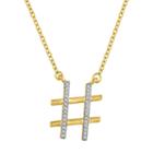 Womens Diamond Accent Genuine White Diamond 14k Gold Over Silver Pendant Necklace