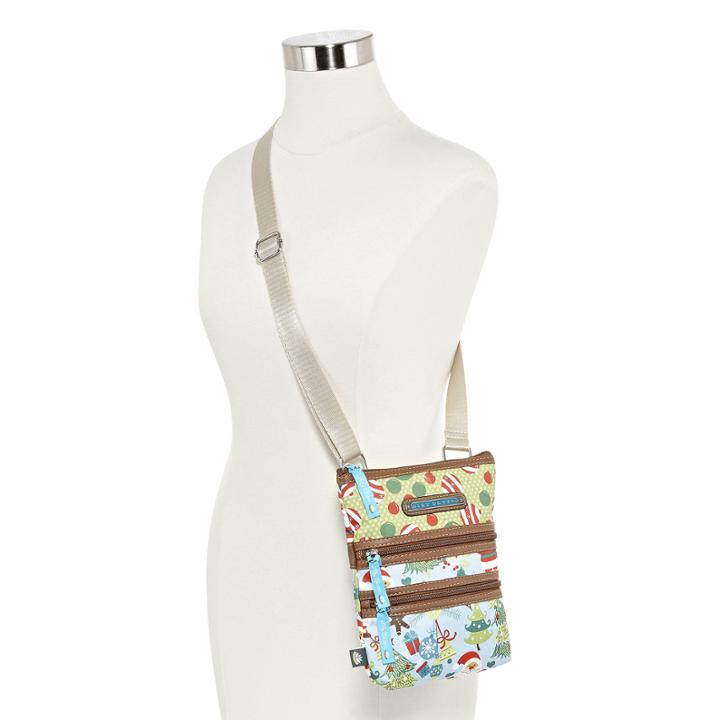 Lily Bloom Multi Section Crossbody Bag