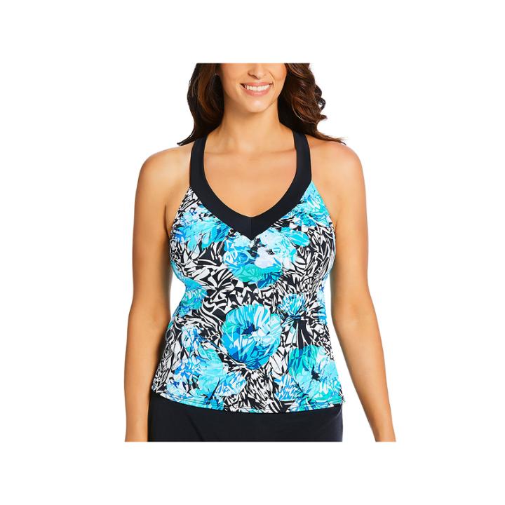 St. John's Bay Ring Back Tankini Mariska Swimsuit Top