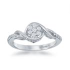 Enchanted Disney Fine Jewelry 1/5 C.t.t.w. Diamond 10k White Gold Frozen Swirl Ring