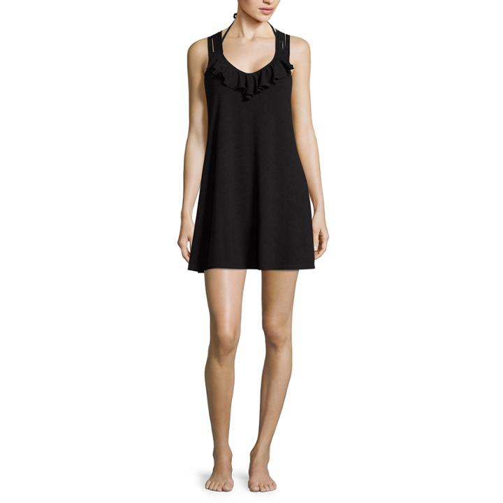 A.n.a Sleeveless Ruffle-front Dress