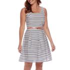 Tiana B. Sleeveless Striped Fit And Flare Dress - Petite