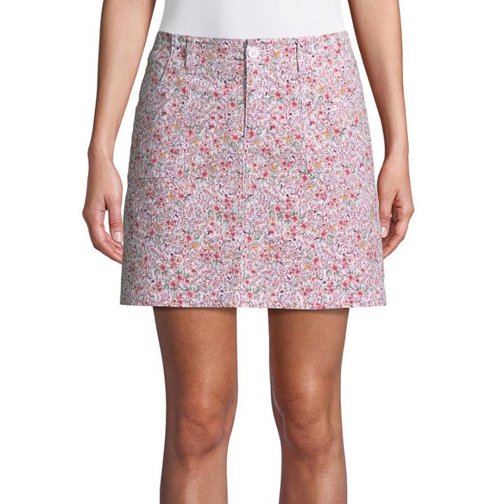 St. John's Bay Floral Poplin Skorts