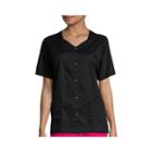 Wonderwink Womens Short-sleeve Snap-front Top