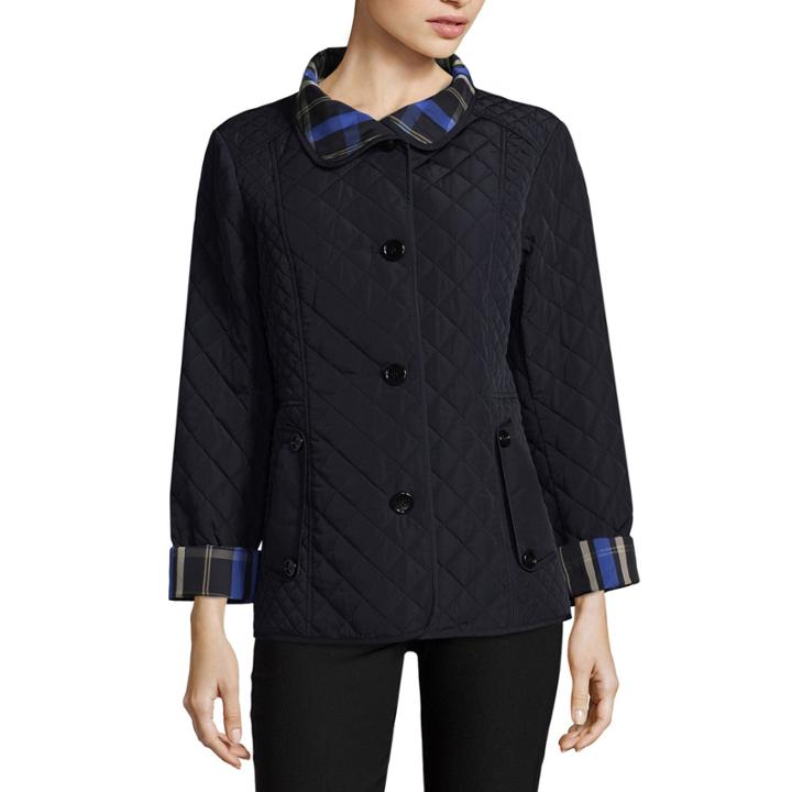 Liz Claiborne Belted Quilted Jacket