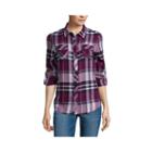 Arizona Long-sleeve Classic Plaid Shirt- Juniors
