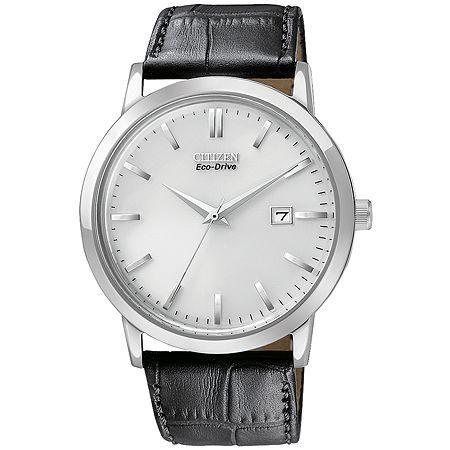 Citizen Eco-drive Mens Leather-strap Watch Bm7190-05a