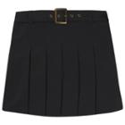 French Toast Pleated Scooter With Sqaure Buckle Belt