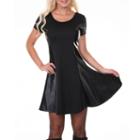 White Mark Heather Short Sleeve Fit & Flare Dress