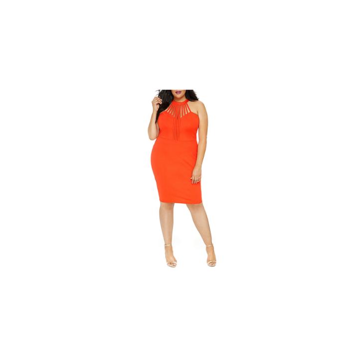 Fashion To Figure Mckenzie Cage Front Bodycon Dress-plus