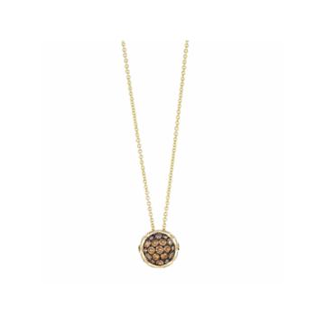 Levian Corp Le Vian Womens 5/8 Ct. T.w. Multi Color Diamond 14k Gold Pendant Necklace