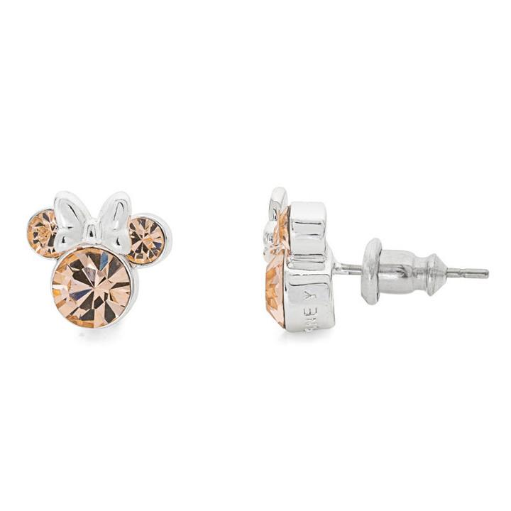 Disney Round Yellow Silver Over Brass Stud Earrings