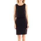 J. Taylor Sleeveless Exposed Zipper Popover Dress